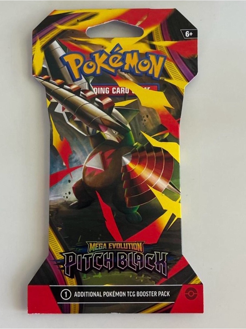 Pokemon Mega Evolution Pitch Black Booster Pack - Black, Red, Yellow